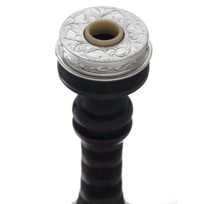 Peter Henderson PH05H Silver Blackwood Bagpipes - Zoomorphic