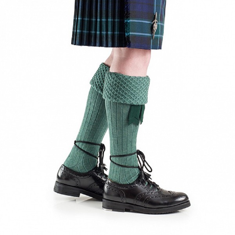 Piper Kilt Socks, lovat green