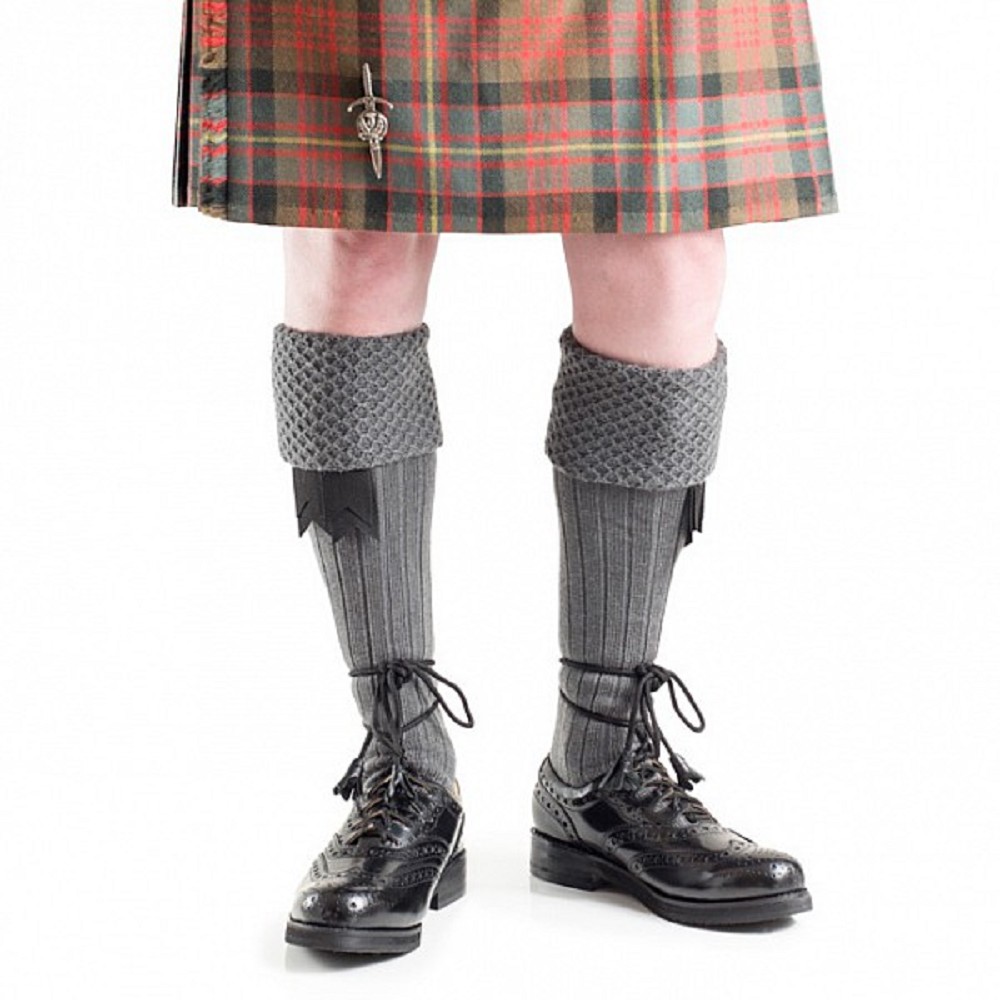 Piper Kilt Socks, grey - Large UK 11-13 / EU 44-48  / US 12-14