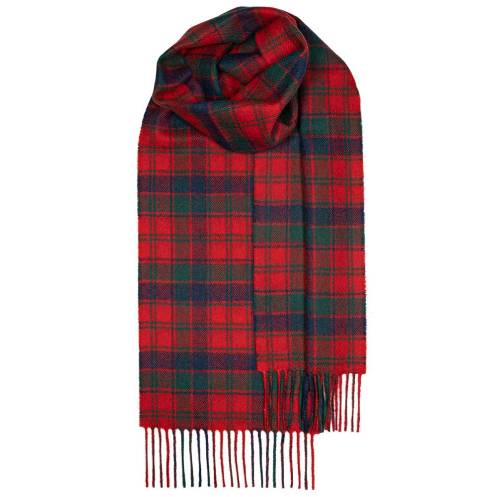 Robertson Red Modern Lambswool Tartan Scarf